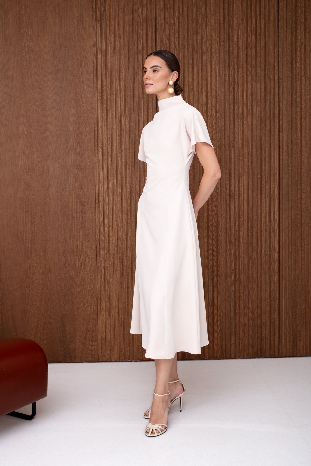 TORI Midi Pastel Structured Cocktail Dress
