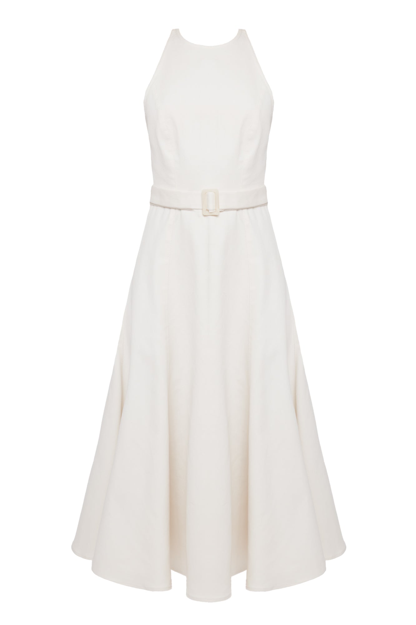 ODE Off-White Midi džinsinė suknelė