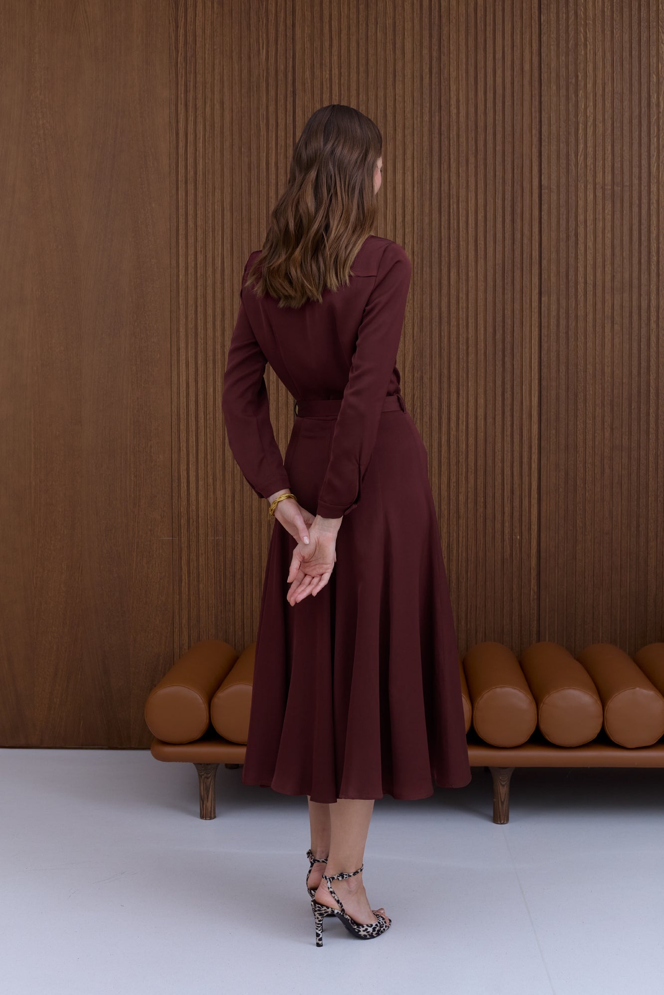 ANOUK Burgundy Shirt Dress