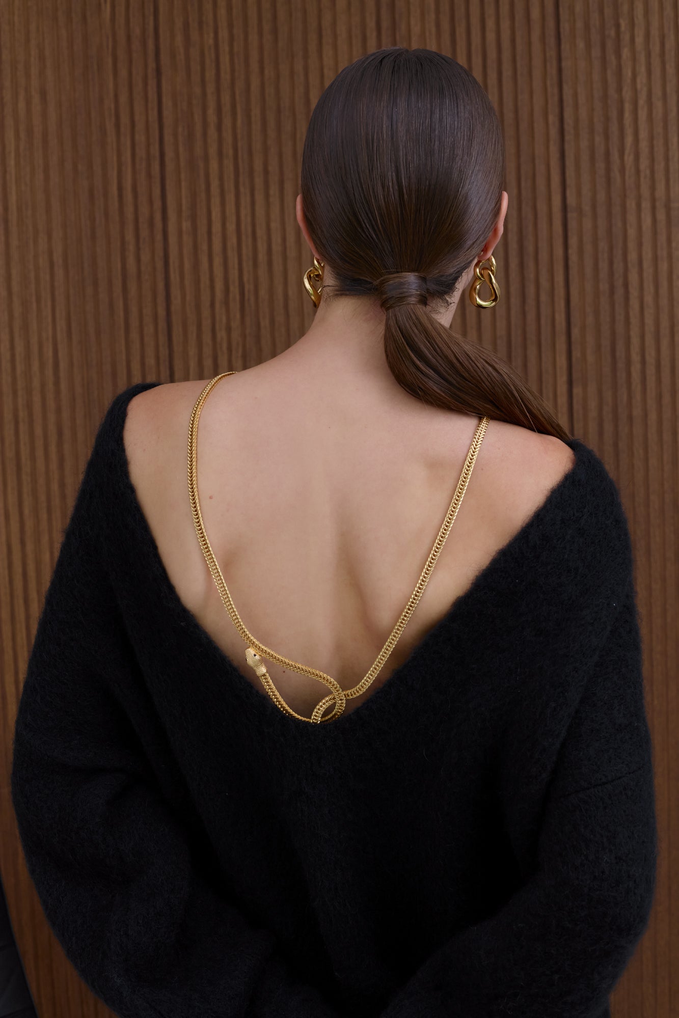 ALEXA Black Mini Sweater Dress