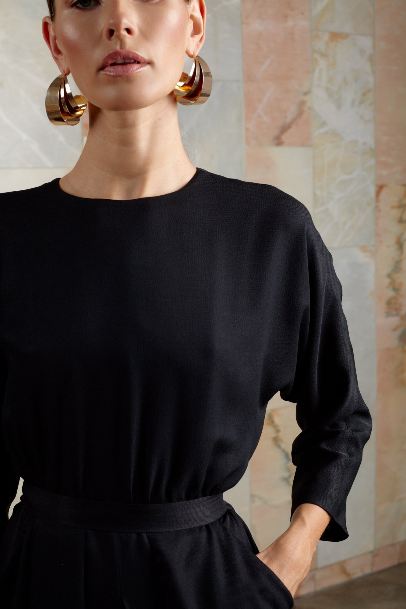 Black dress with pockets