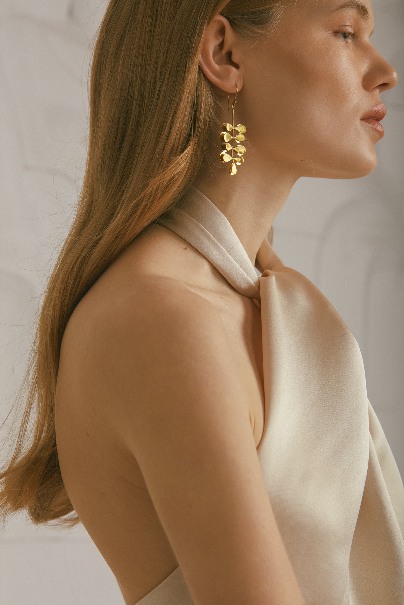 Champagne backless dress