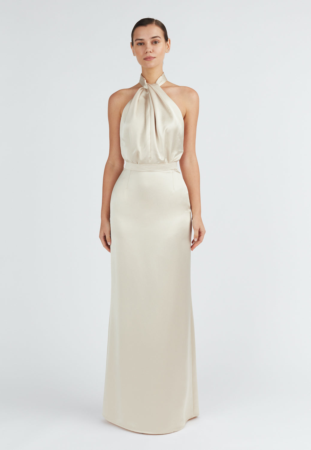 Champagne satin dress