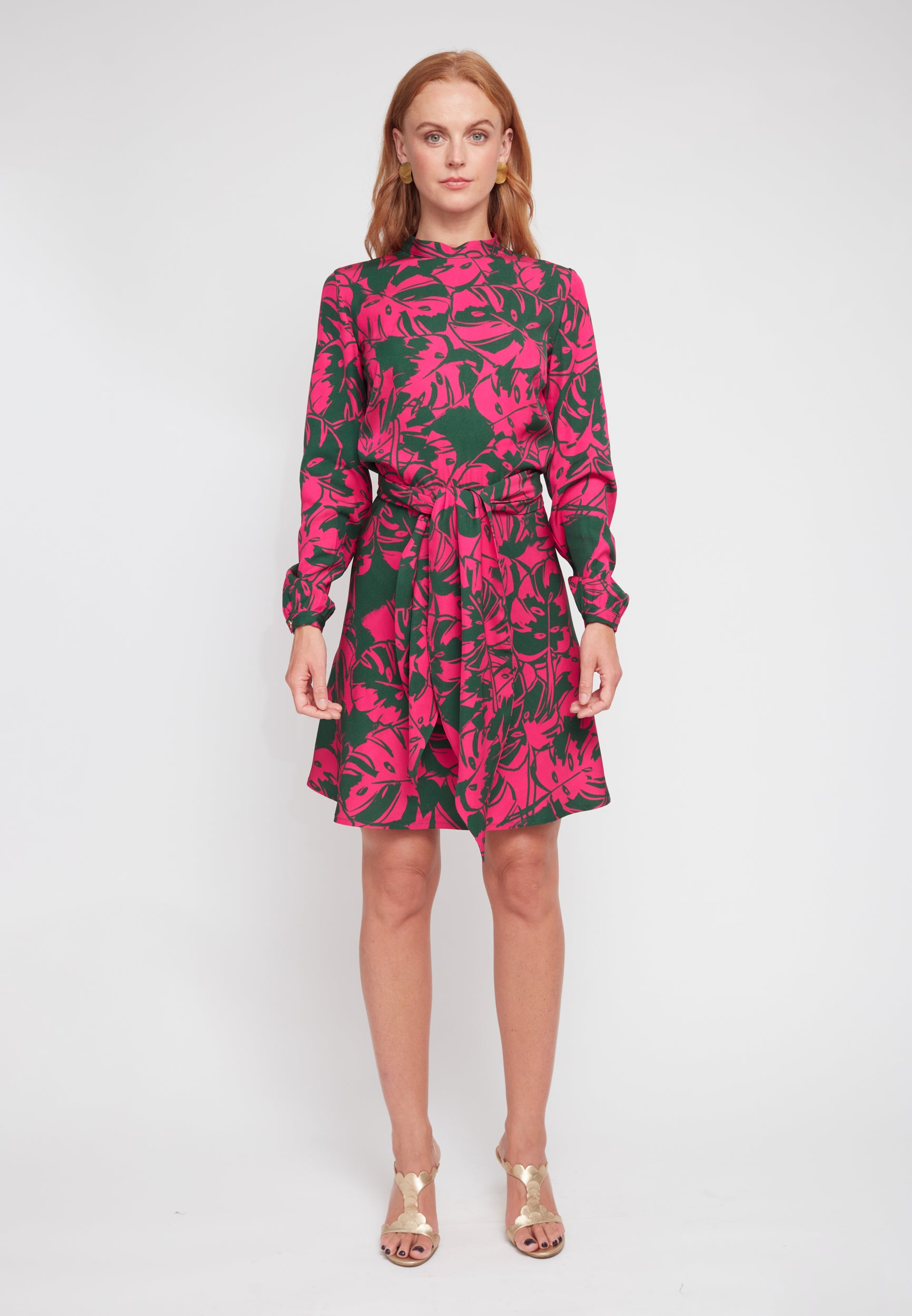 ADRIA floral print mini dress from recycled viscose