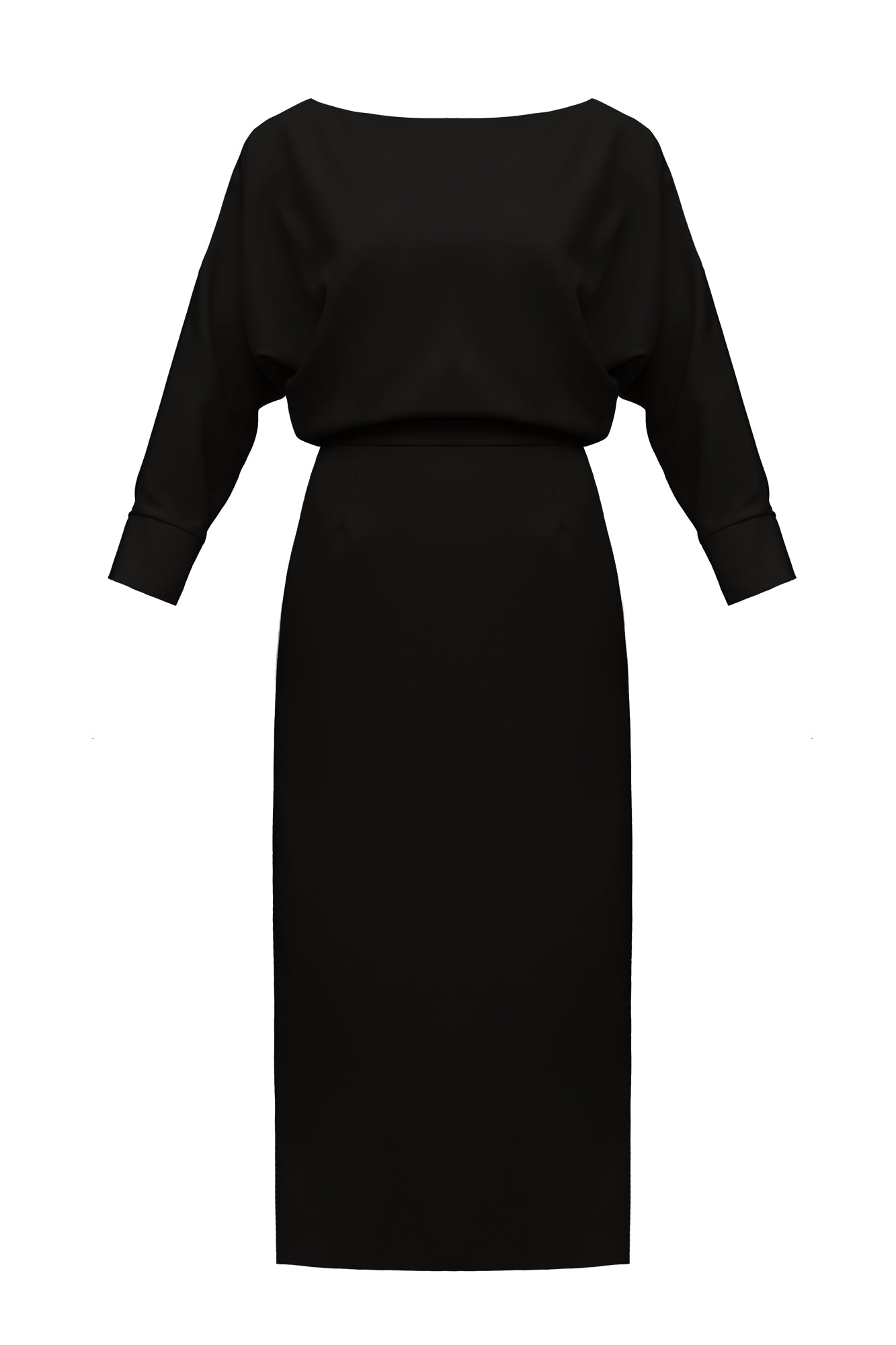 AGALIA black work to evening off-the-shoulder midi dress