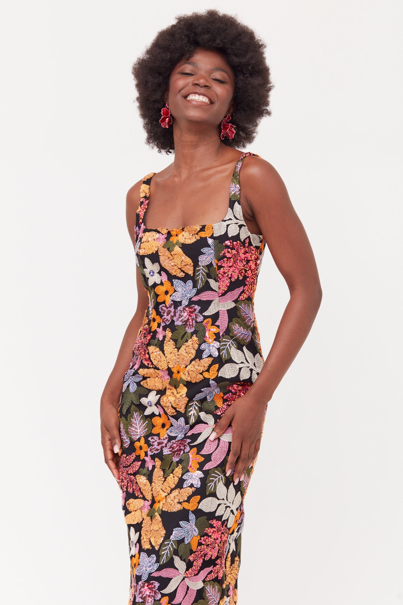 Blush & Apricot Sequin Embroidered Gown JANE | UNDRESS Blush & Apricot Sequin Embroidered Gown JANE | UNDRESS