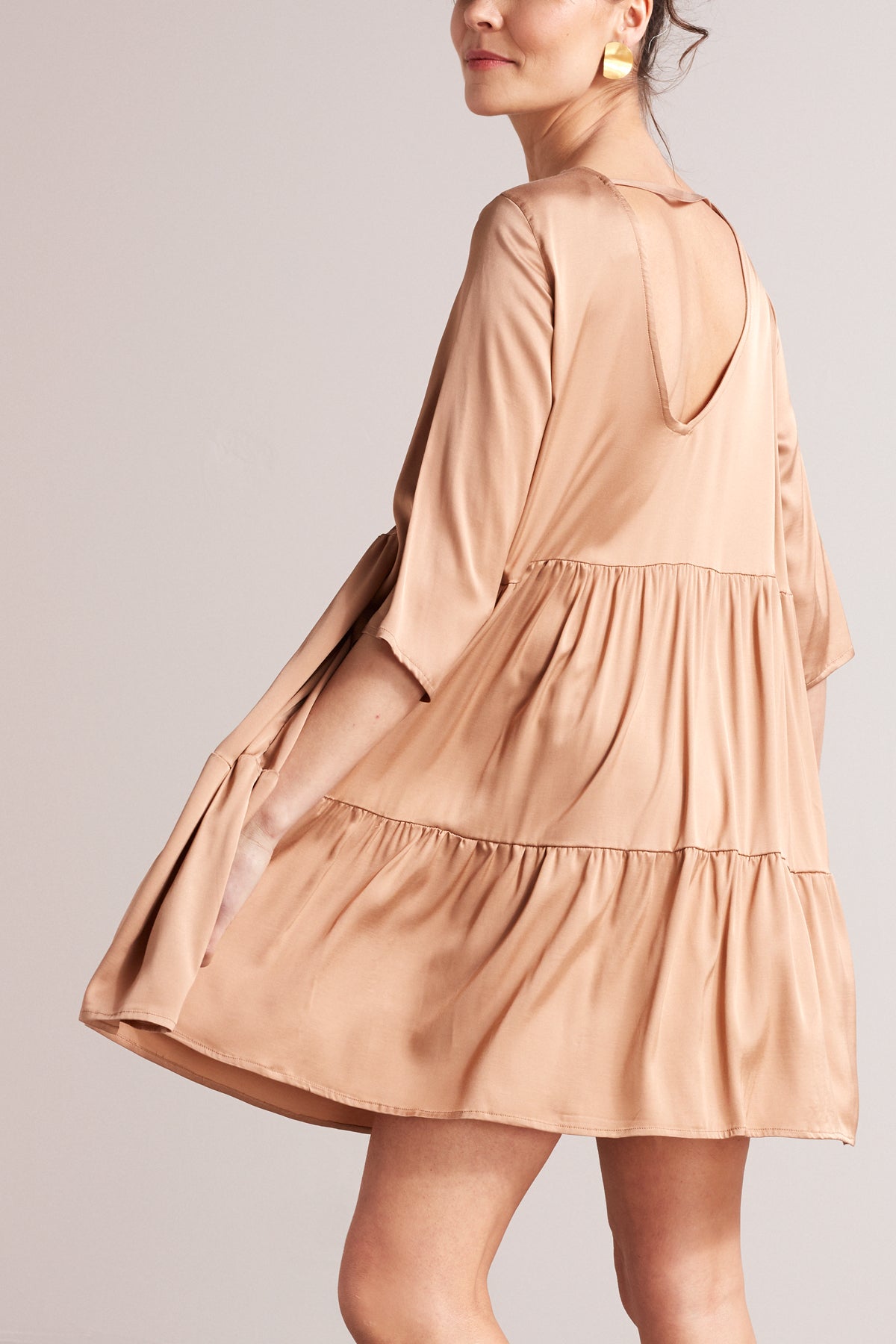 LOLITA baby doll mini dress in nude