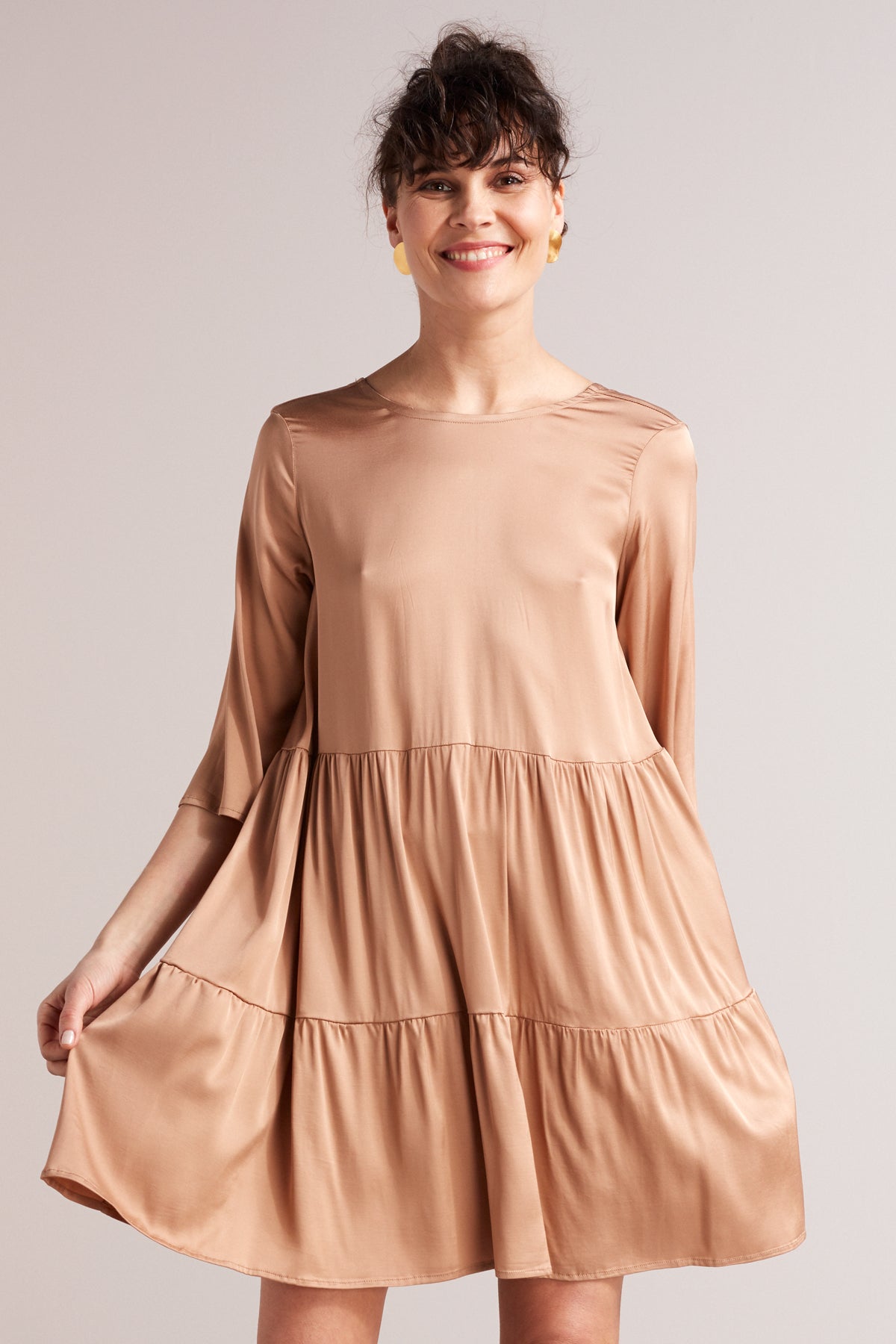 LOLITA baby doll mini dress in nude