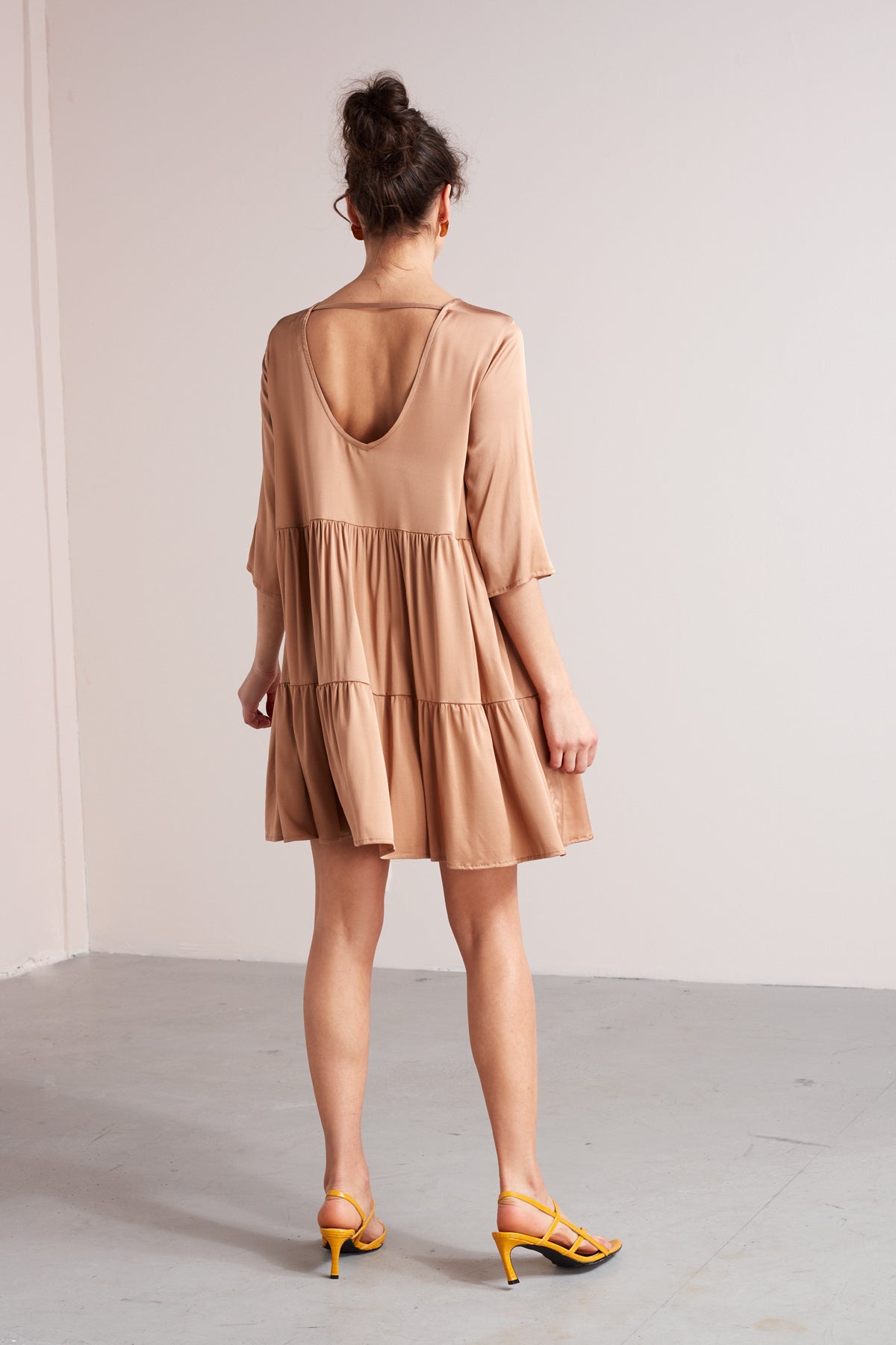LOLITA baby doll mini dress in nude