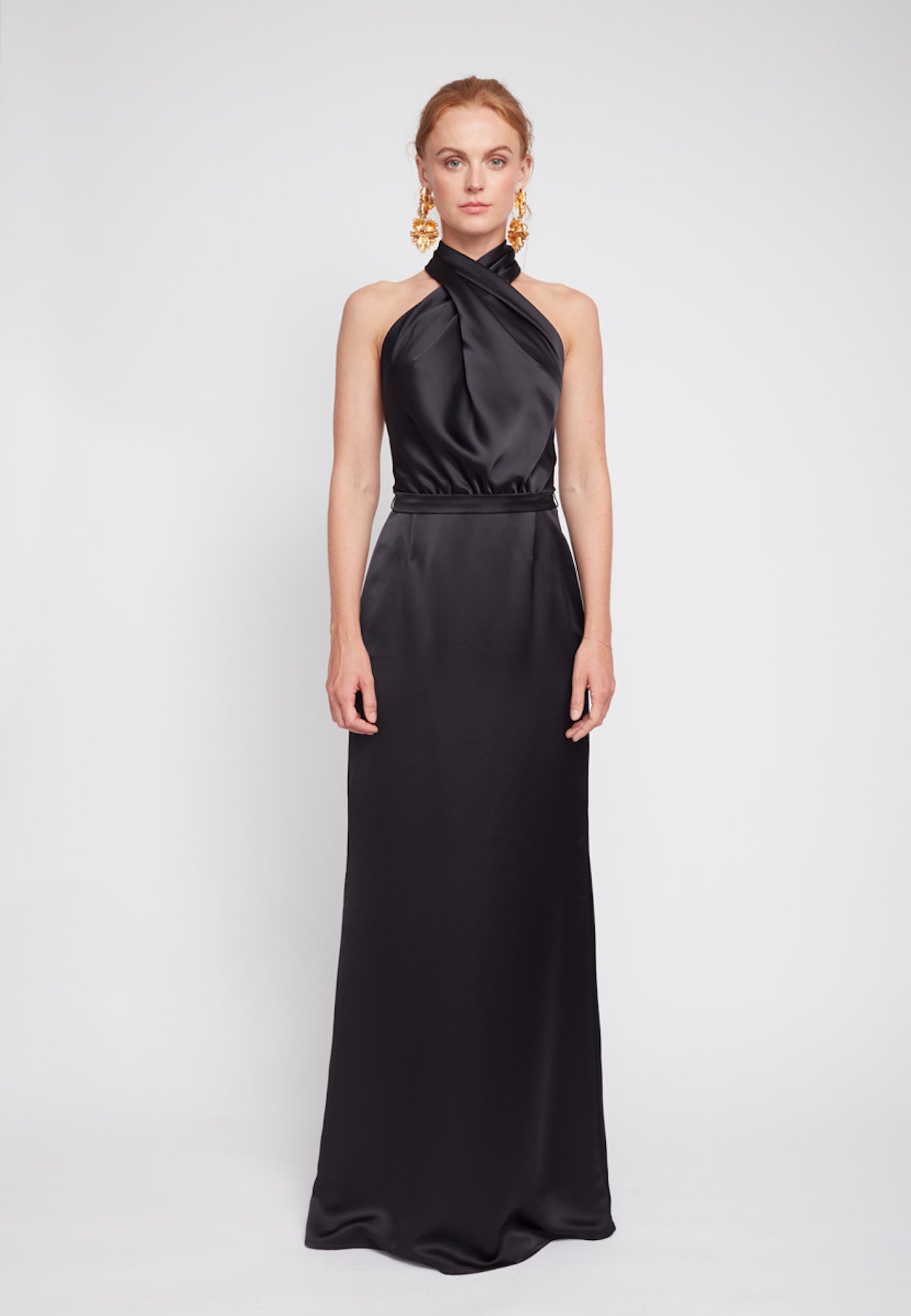 ALIUR Black Maxi Dress