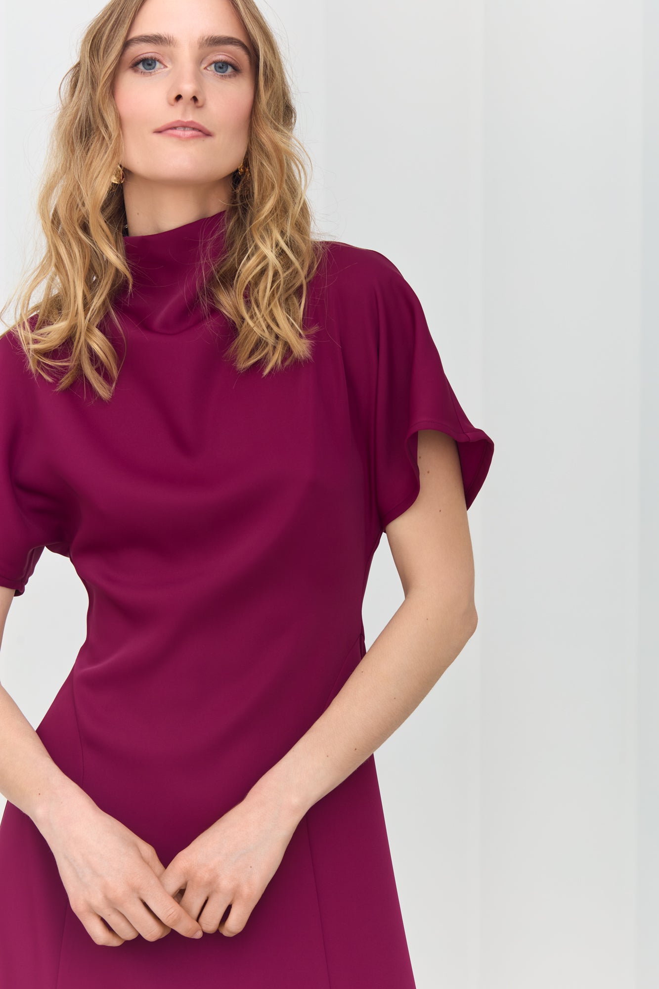 TORI Midi Magenta Pink Cocktail Dress