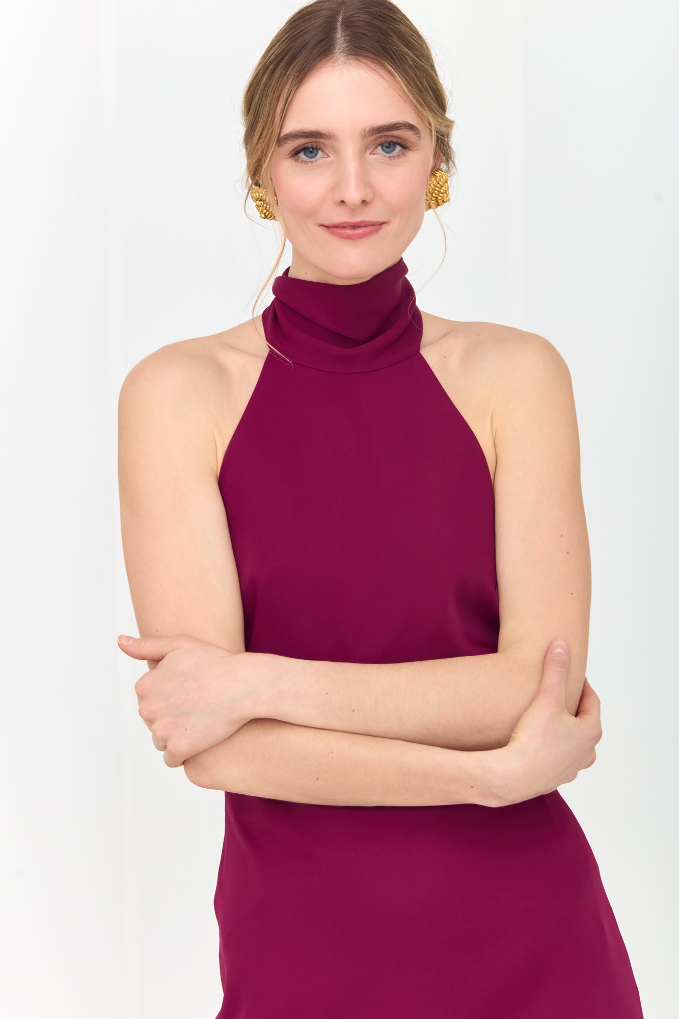 VALERIE Sodriai Rožinė ilga suknelė atvira nugara