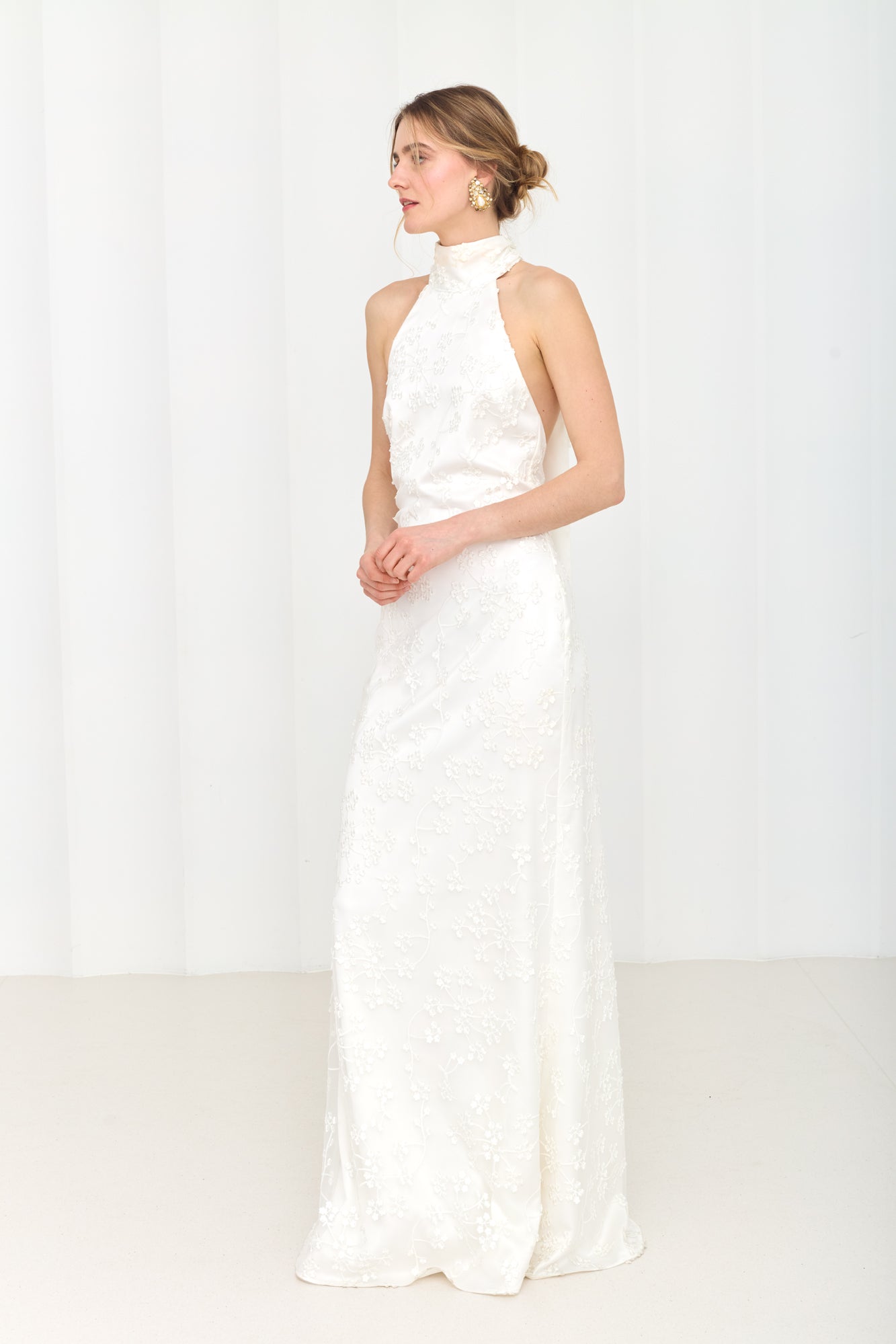 VALERIE Long White Lace Wedding Gown