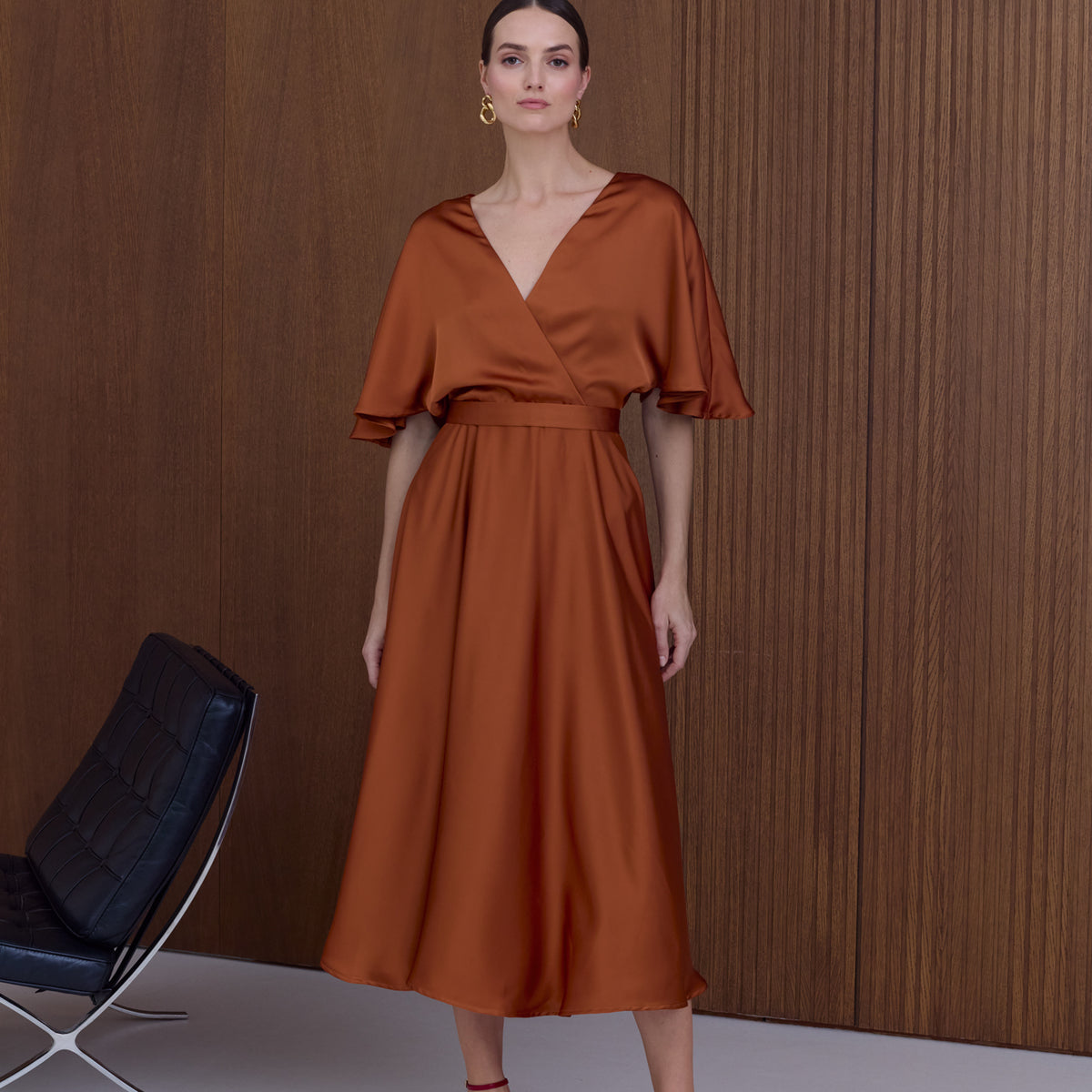brown tiny yard butterfly midi dress Farm Rio Brown Tiny Yard Butterfly Midi Dress In Tiny Yard Brown - 50% Off