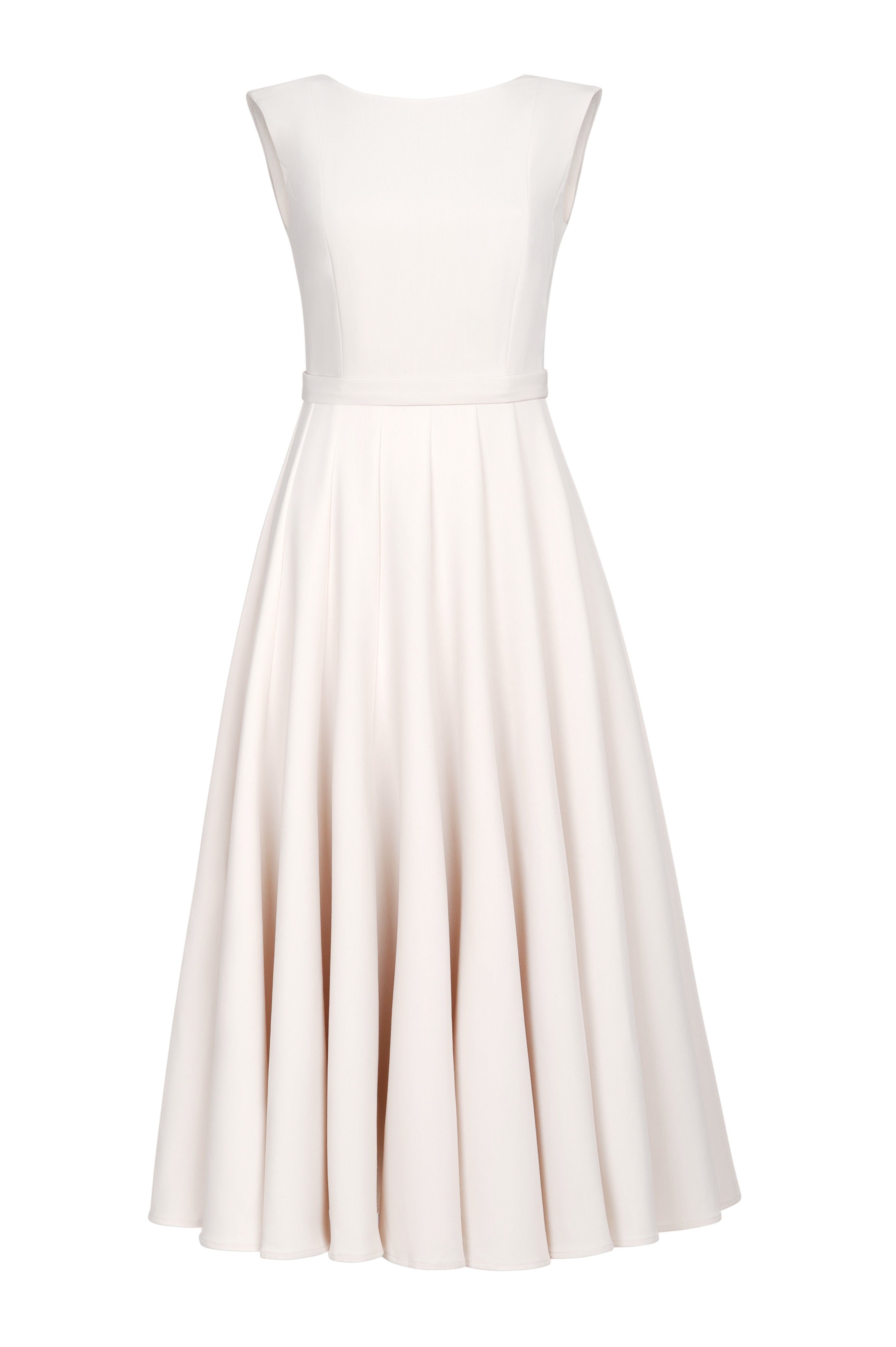 Handmade Elegant pleated wedding midi dress ARIOSE