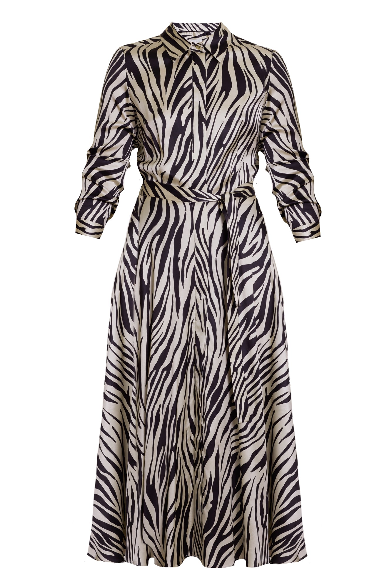 AURORA zerba print midi shirt dress