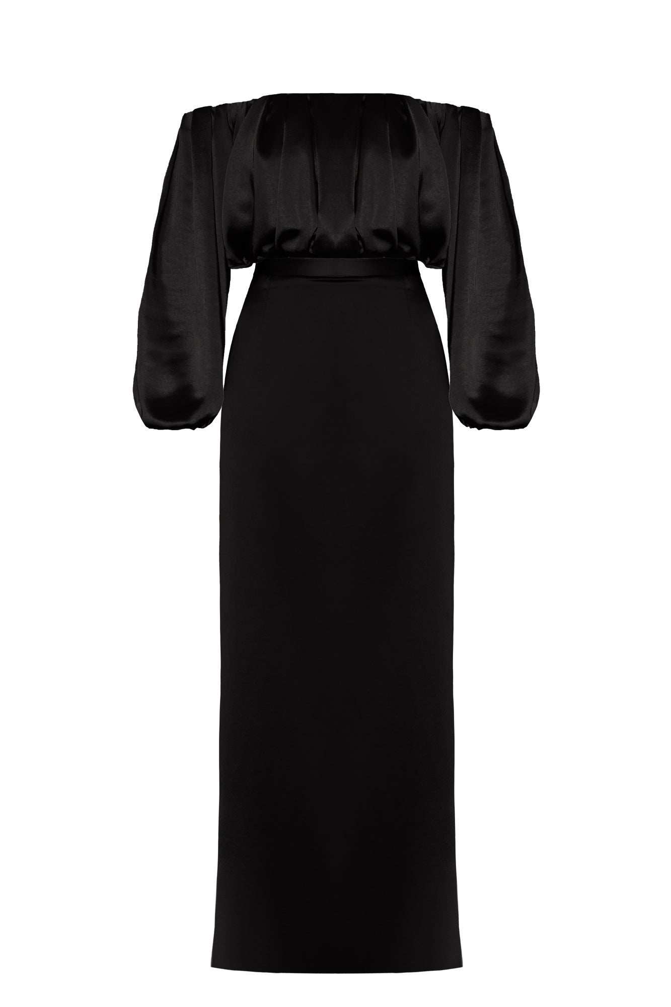 Black elegant handmade dress