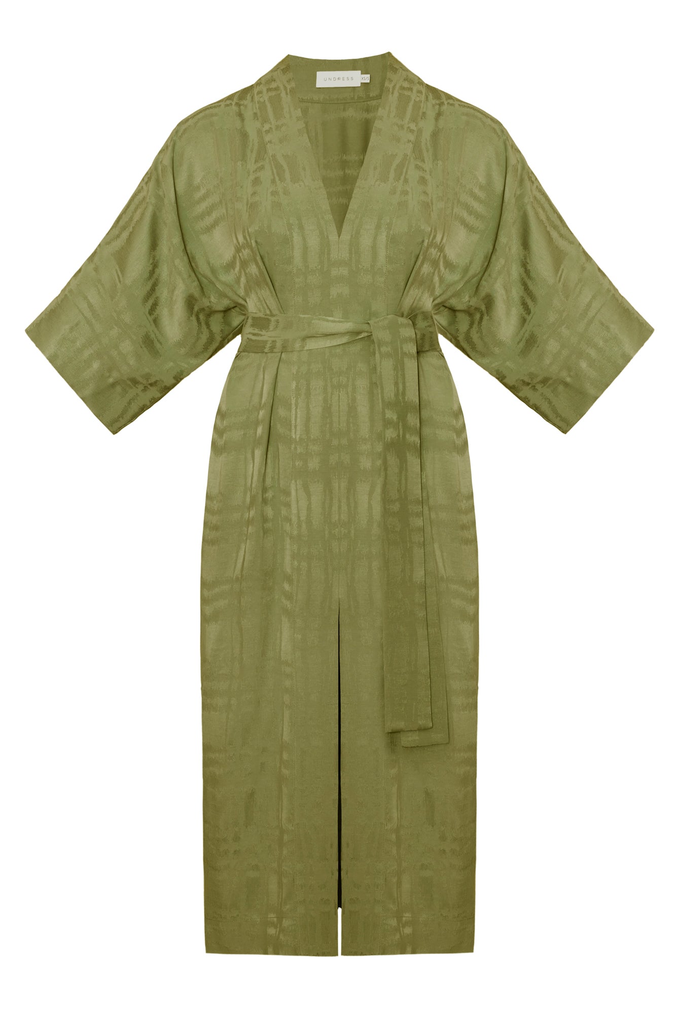 PALOMA olive green cupro midi dress