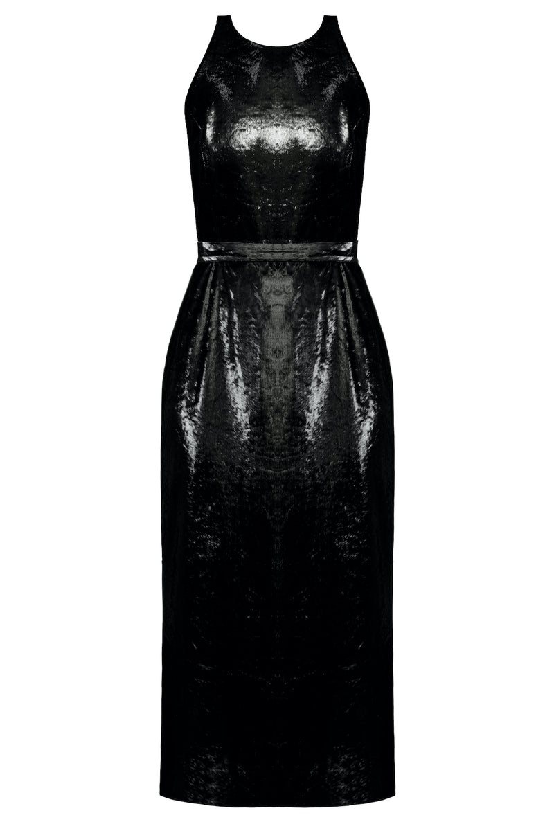 Handmade Black shiny dress CIARA