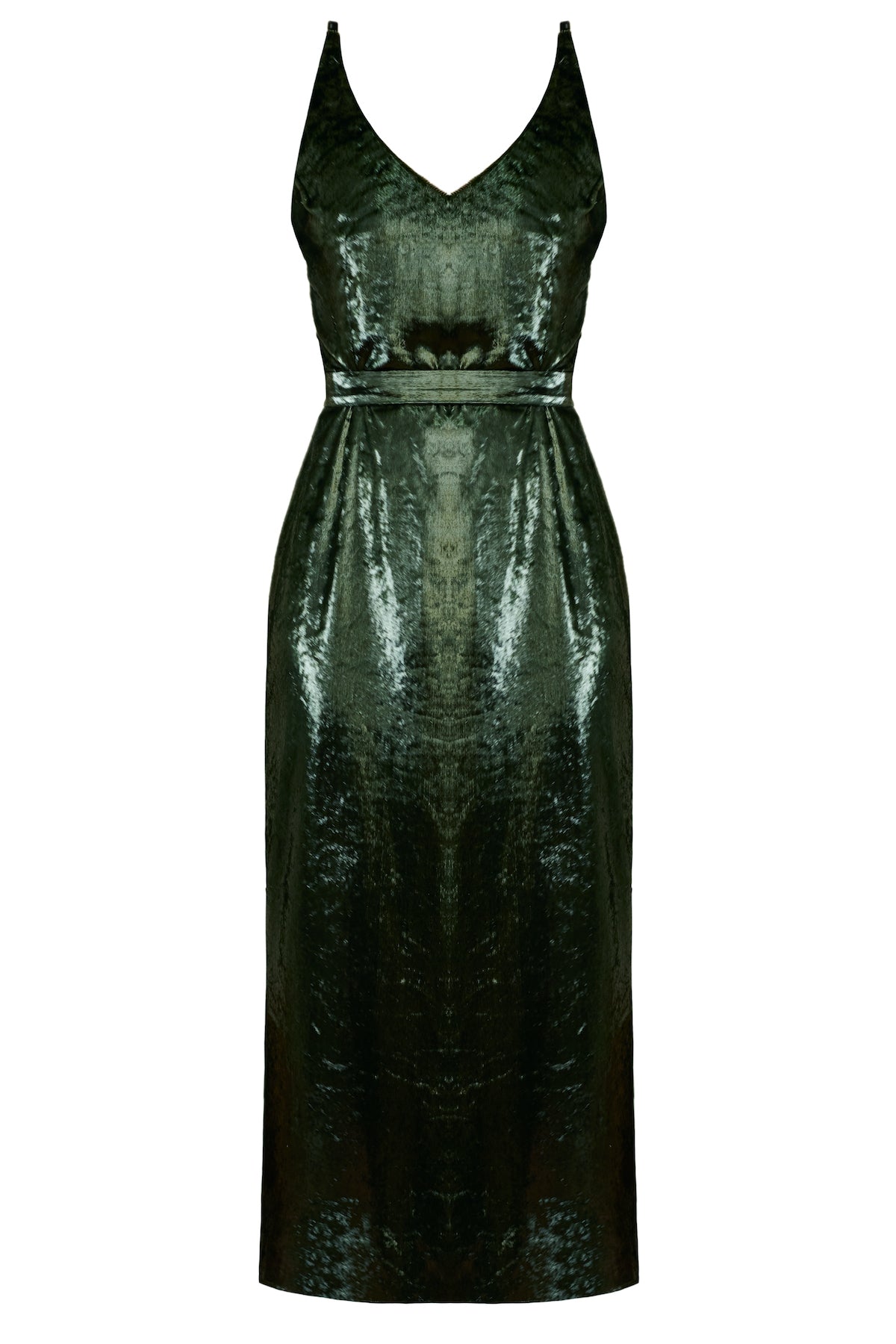 Handmade Dark green velvet dress ISLA