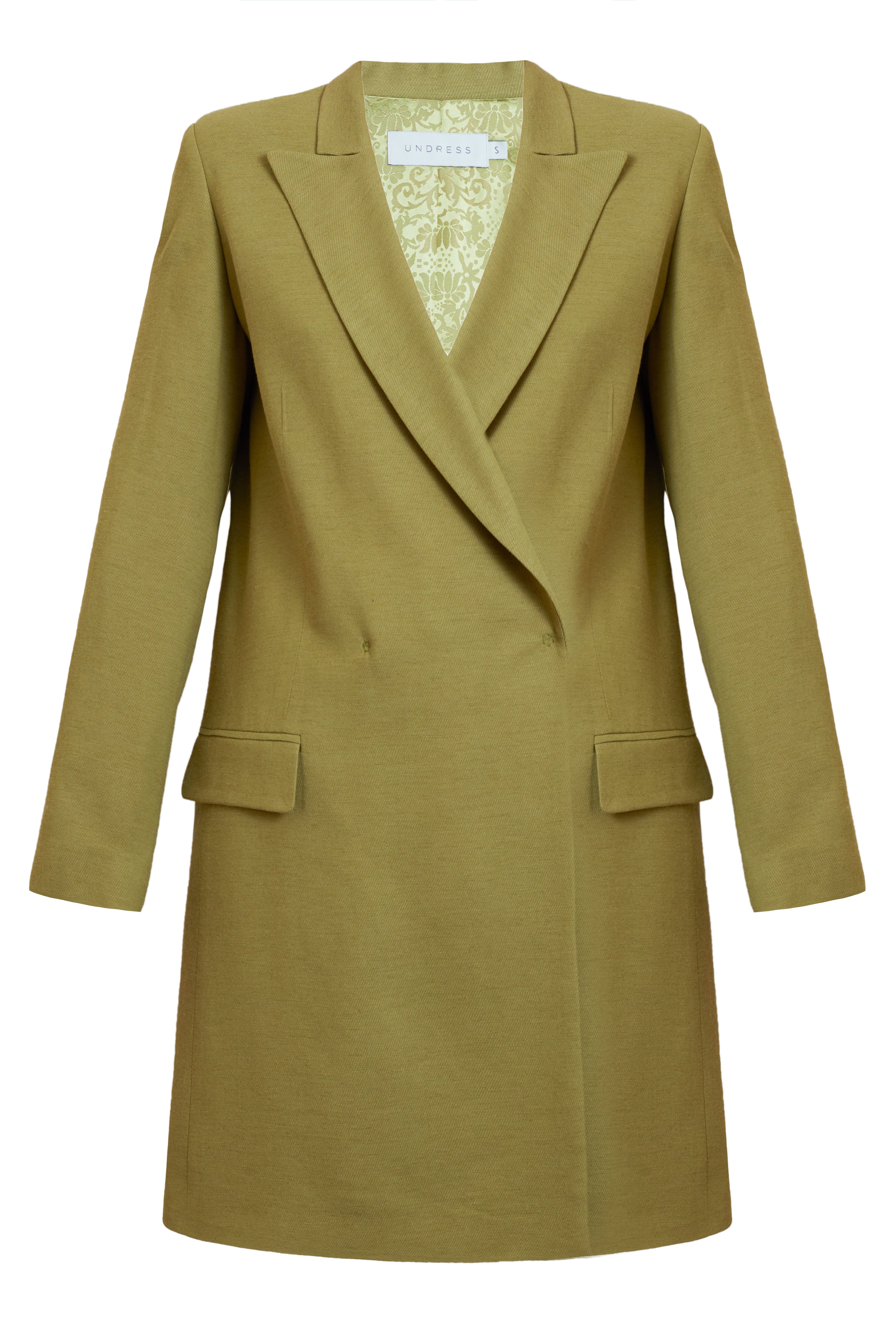 NAMYA olive green mini blazer dress