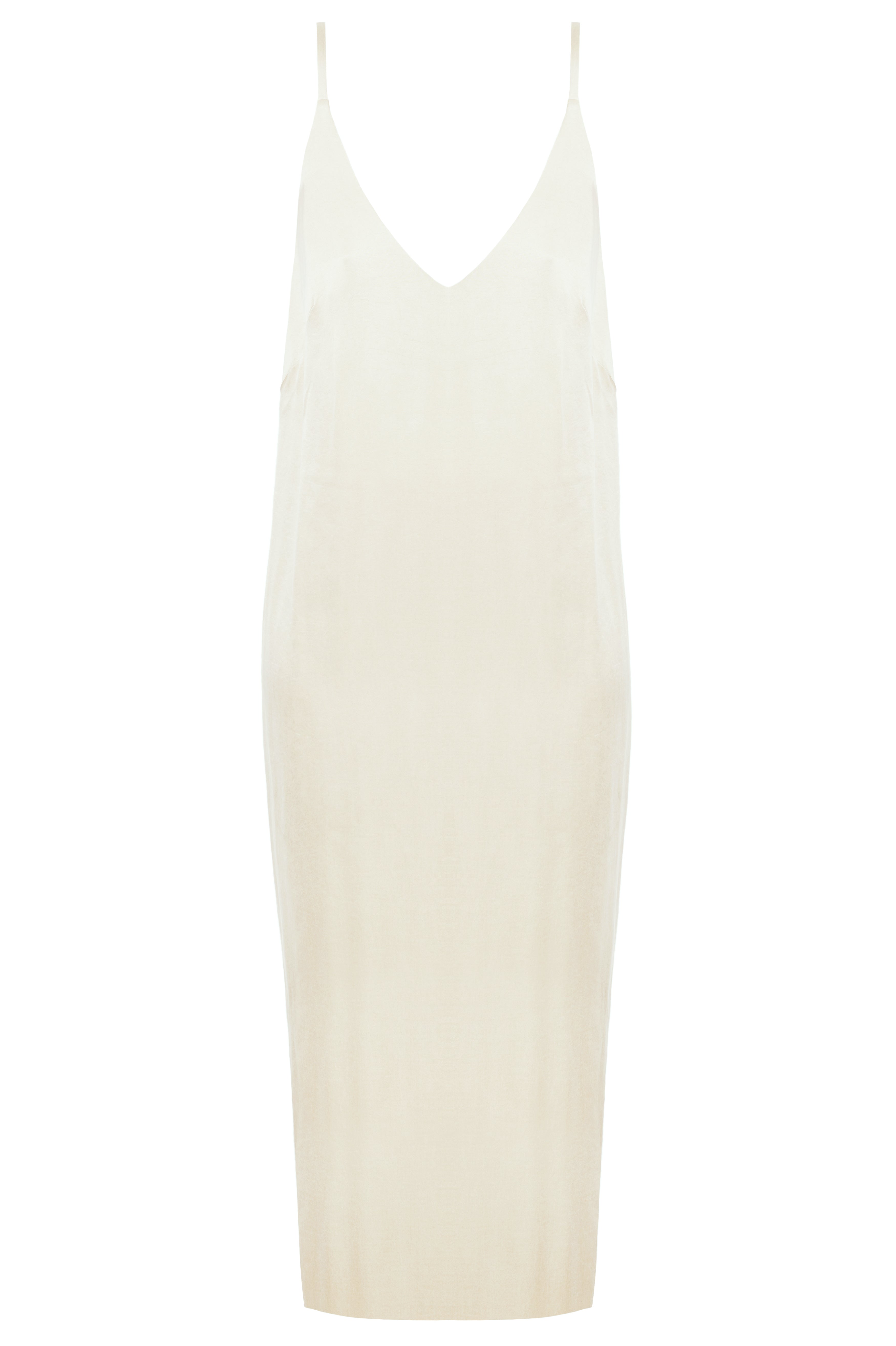 MALIKA beige maxi slip dress