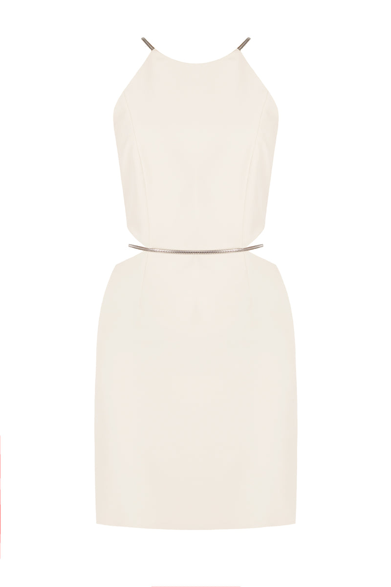 pastel cream short dress