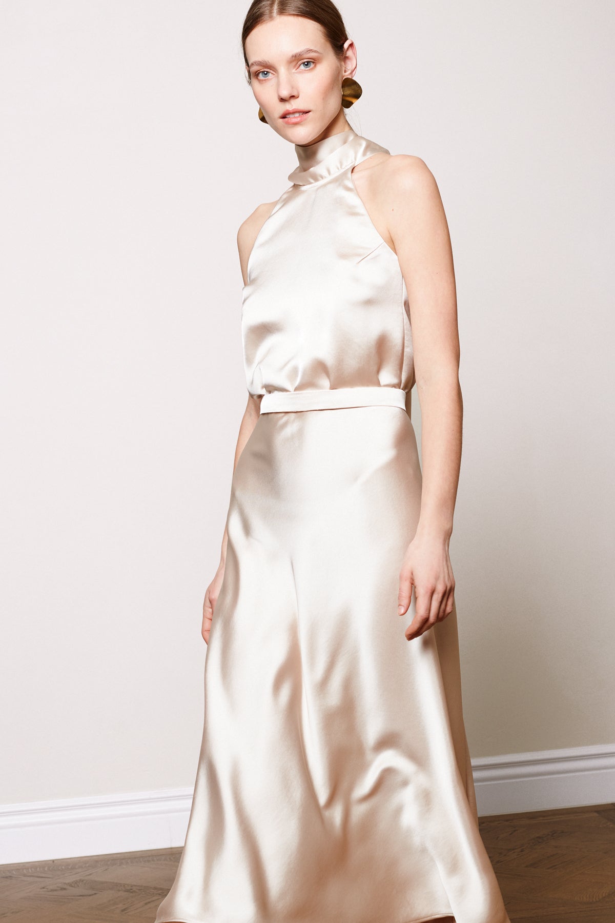 NOMA Cocktail Dress - Champagne Beige Elegance