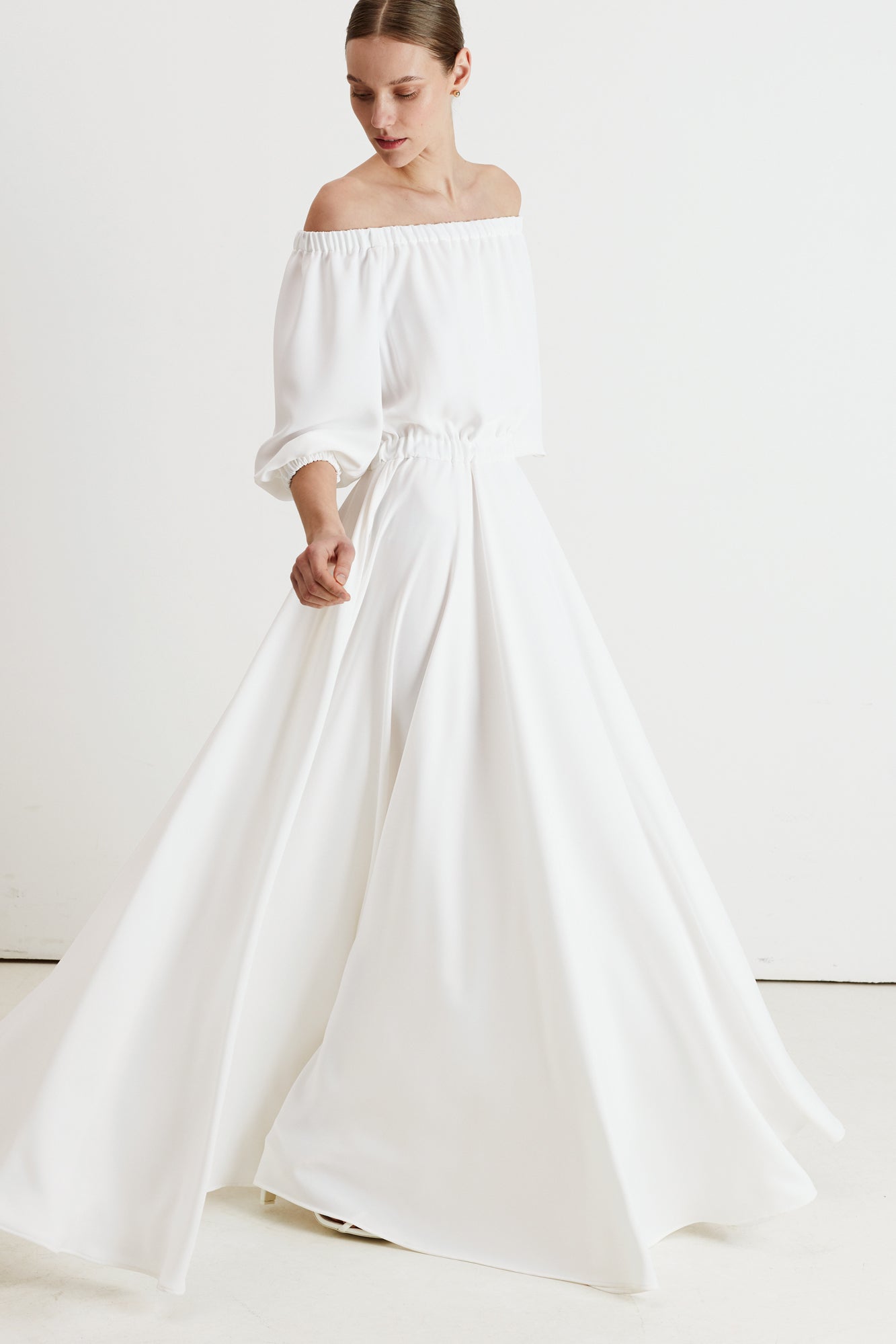 GALA off shoulder maxi wedding dress