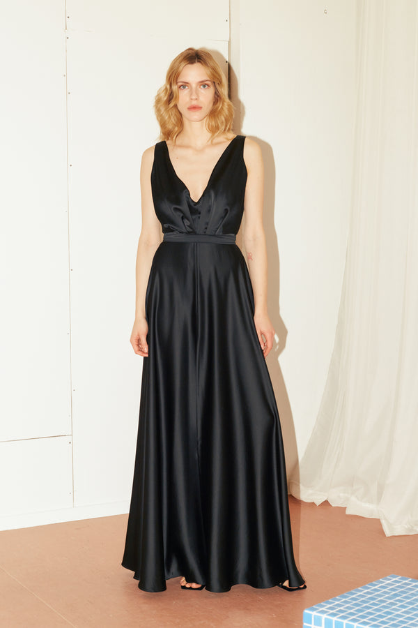 Black maxi evening gown