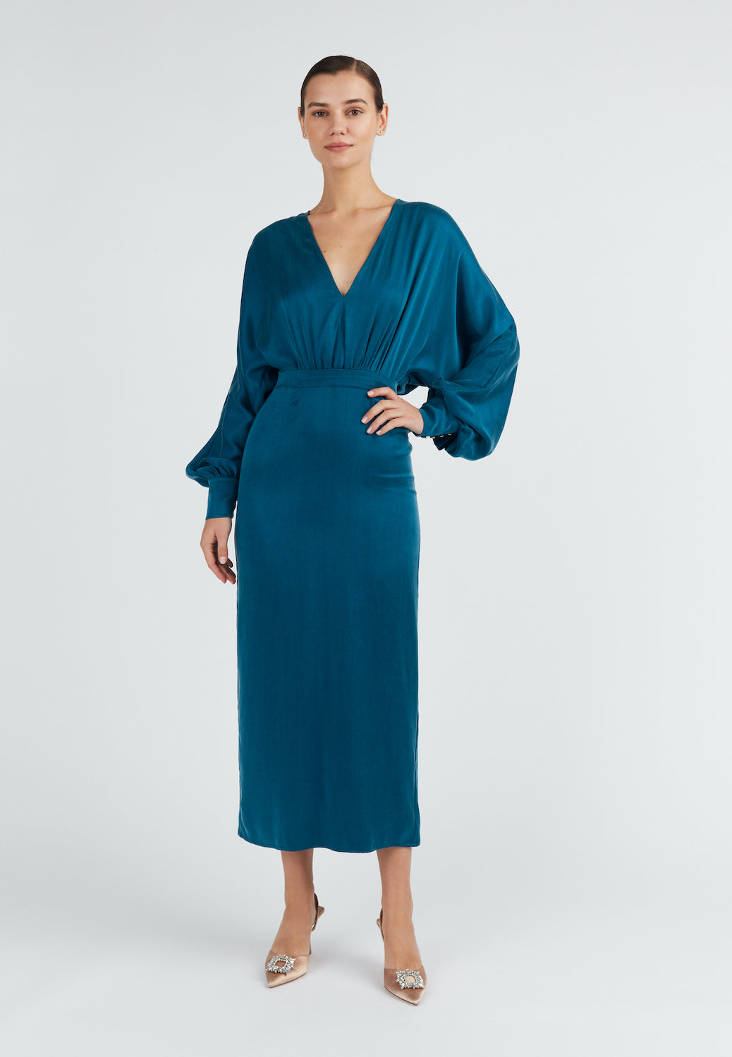 Teal  midi dress BECA